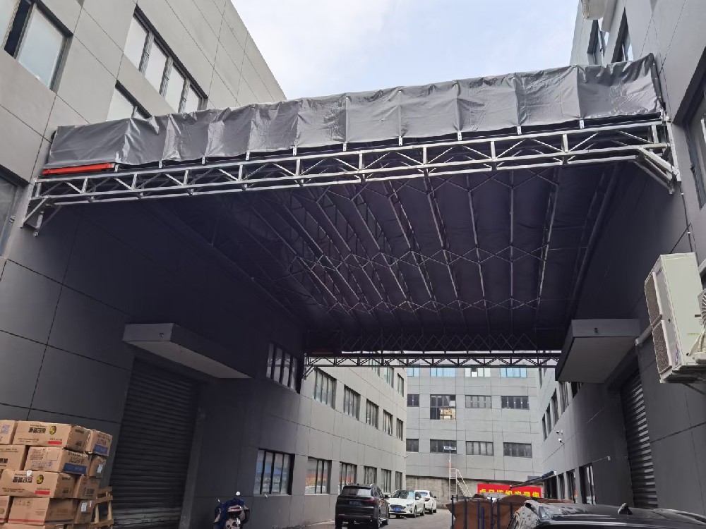 戶外可移動雨棚（péng） 大型倉庫伸縮推拉棚（péng） 可按需定製