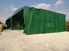 推拉雨棚商業活動棚的材料及其儲放方式